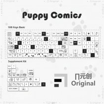 Puppy Comics 104+16 PBT Keycaps Set Cherry / QX3 Profile for MX Switches Mechanical Gaming Keyboard